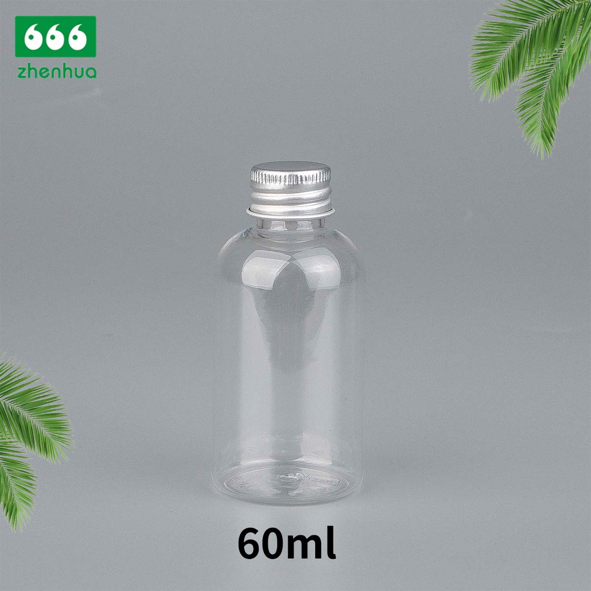 60ml 2oz BPA-free Amber/Blue/Clear BOSTON Round Plastic PET Bottle with PE Lined Screw Cap