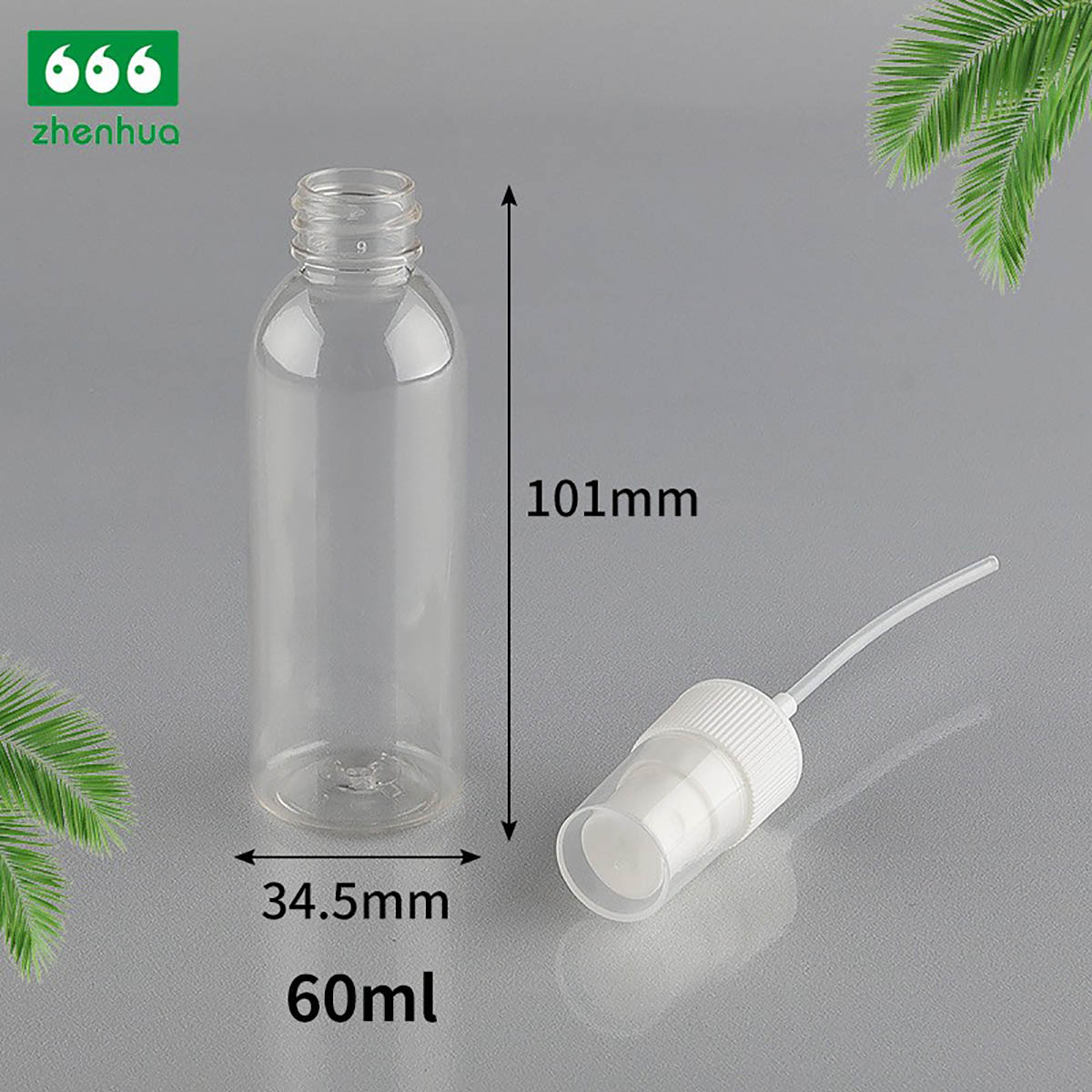 1oz 2oz 4oz 8oz Clear Plastic Bullet PET/PCR Bottles for Personal Care Travel Refillable Using Cosmetic Bottle