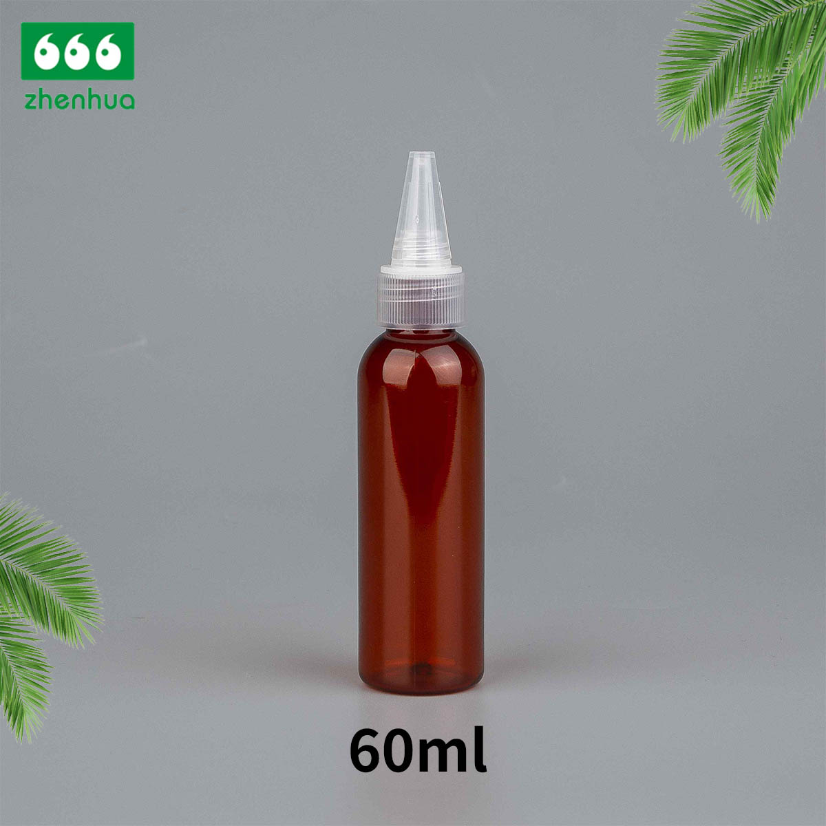 30ml 60ml 120ml 180ml 1oz 2oz 4oz 6oz Plastic PET Amber/Clear Round Cleaner Detergent Bottle with White Flip Top Cap