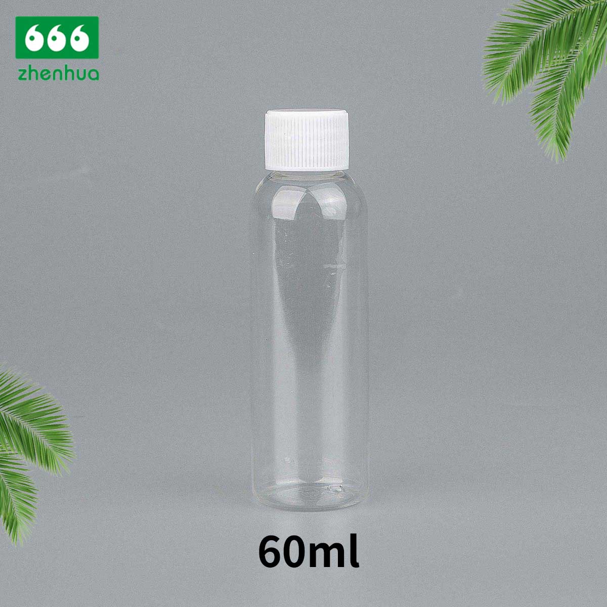 30ml/60ml/120ml/180ml 1oz/2oz/4oz/6oz Transparent/Amber/Mint Green Plastic PET Cosmetic Liquid Sealing Bottle with Screw Cap/Child Resistant Cap