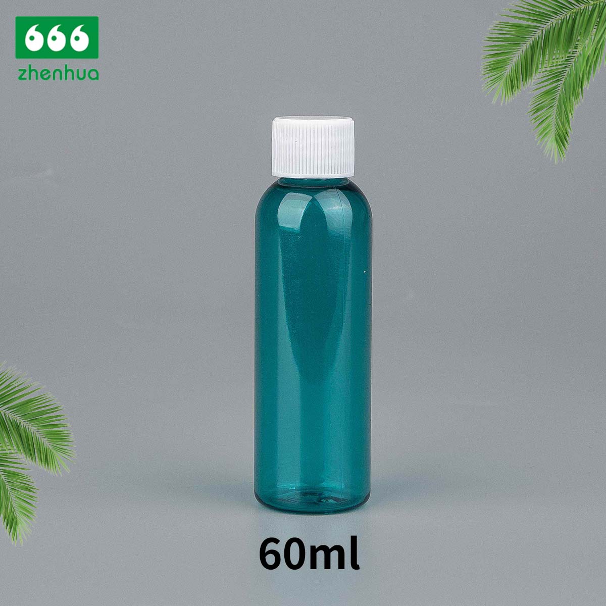 30ml/60ml/120ml/180ml 1oz/2oz/4oz/6oz Transparent/Amber/Mint Green Plastic PET Cosmetic Liquid Sealing Bottle with Screw Cap/Child Resistant Cap