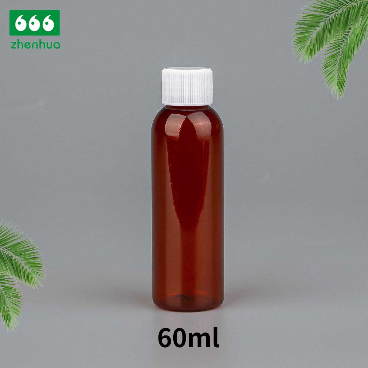 30ml/60ml/120ml/180ml 1oz/2oz/4oz/6oz Transparent/Amber/Mint Green Plastic PET Cosmetic Liquid Sealing Bottle with Screw Cap/Child Resistant Cap