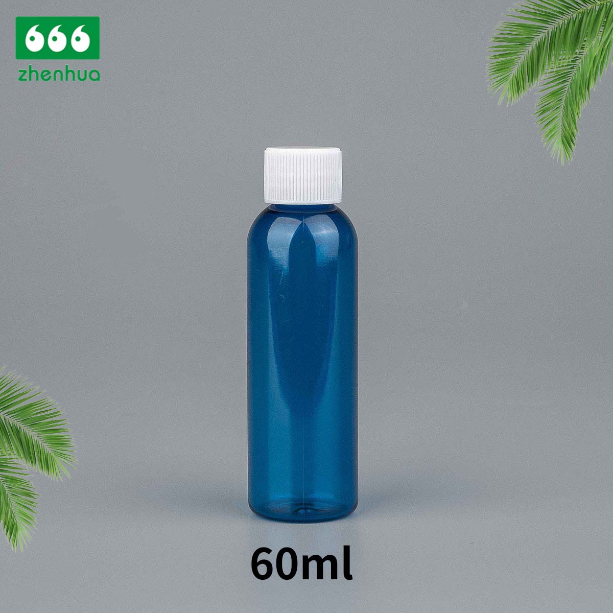 30ml/60ml/120ml/180ml 1oz/2oz/4oz/6oz Transparent/Amber/Mint Green Plastic PET Cosmetic Liquid Sealing Bottle with Screw Cap/Child Resistant Cap