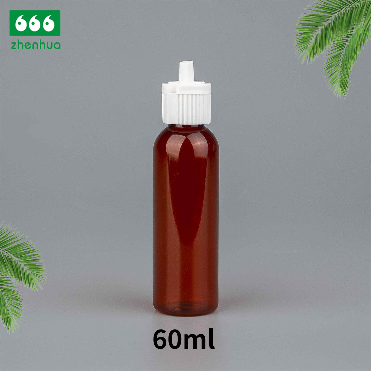 30ml 60ml 120ml 180ml 1oz 2oz 4oz 6oz Plastic PET Amber/Clear Round Cleaner Detergent Bottle with White Flip Top Cap