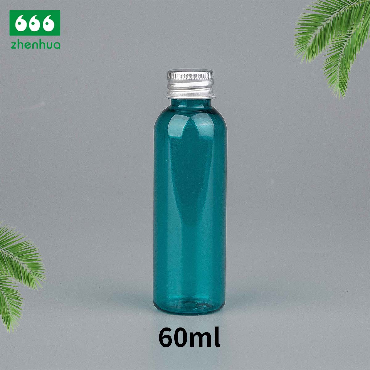 30ml/60ml/120ml/180ml 1oz/2oz/4oz/6oz Transparent/Amber/Mint Green Plastic PET Cosmetic Liquid Sealing Bottle with Screw Cap/Child Resistant Cap