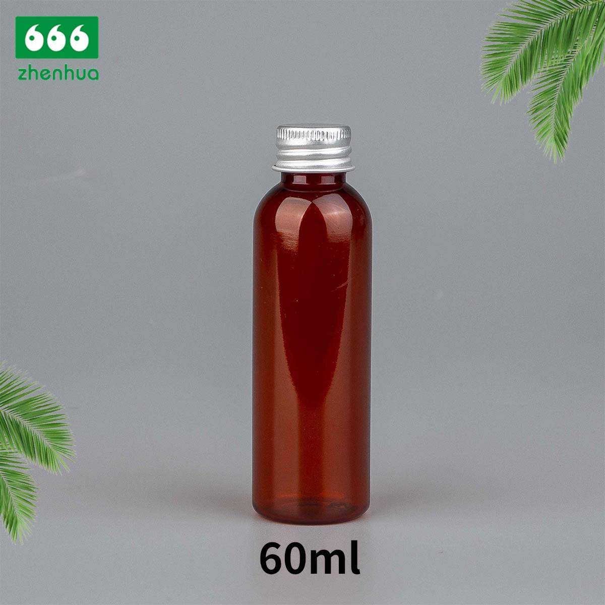 30ml/60ml/120ml/180ml 1oz/2oz/4oz/6oz Transparent/Amber/Mint Green Plastic PET Cosmetic Liquid Sealing Bottle with Screw Cap/Child Resistant Cap