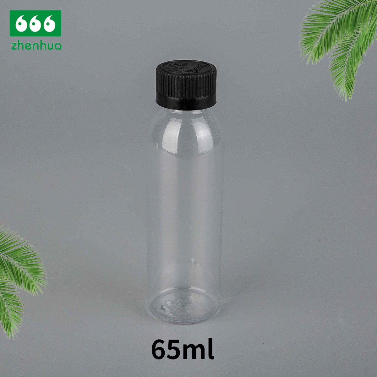 25ml 50ml 65ml Clear/Black/White PET Eco-friendly Plastic Round Bottle Fragrance Sample Mini Bottle with PE Screw Cap