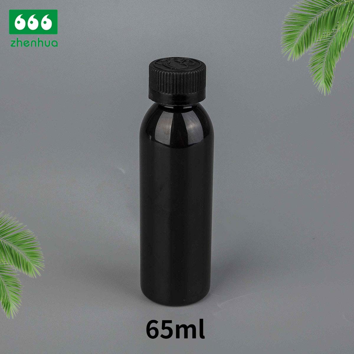 25ml 50ml 65ml Clear/Black/White PET Eco-friendly Plastic Round Bottle Fragrance Sample Mini Bottle with PE Screw Cap