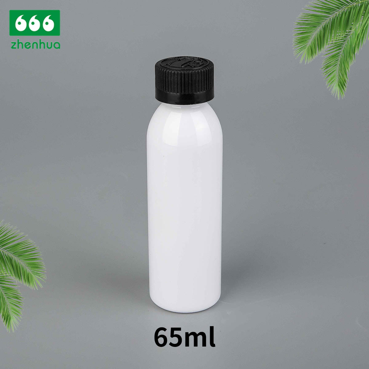 25ml 50ml 65ml Clear/Black/White PET Eco-friendly Plastic Round Bottle Fragrance Sample Mini Bottle with PE Screw Cap