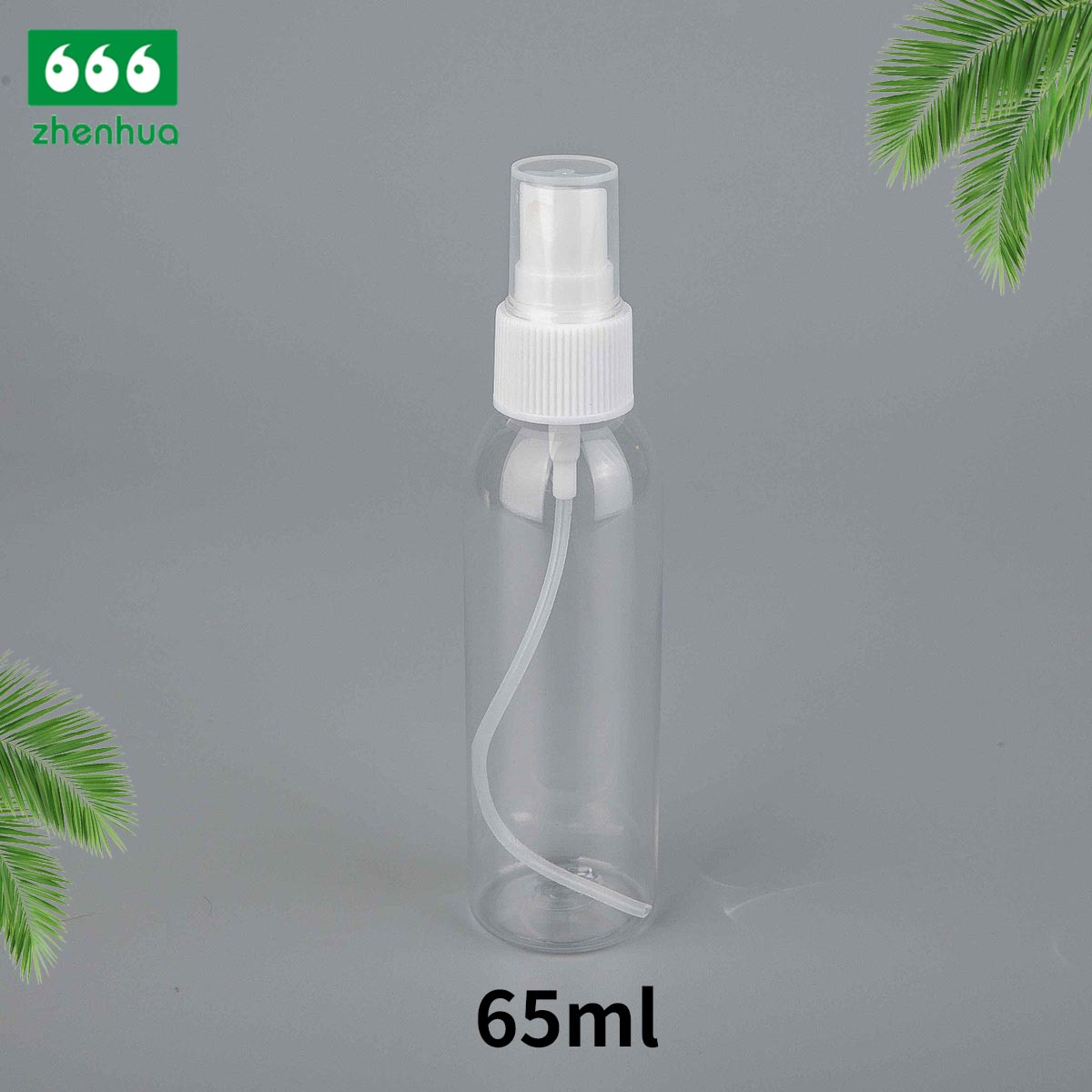 65ml Plastic PET Black/White Bullet Dispense Spray Bottle with Fine Mist Sprayer