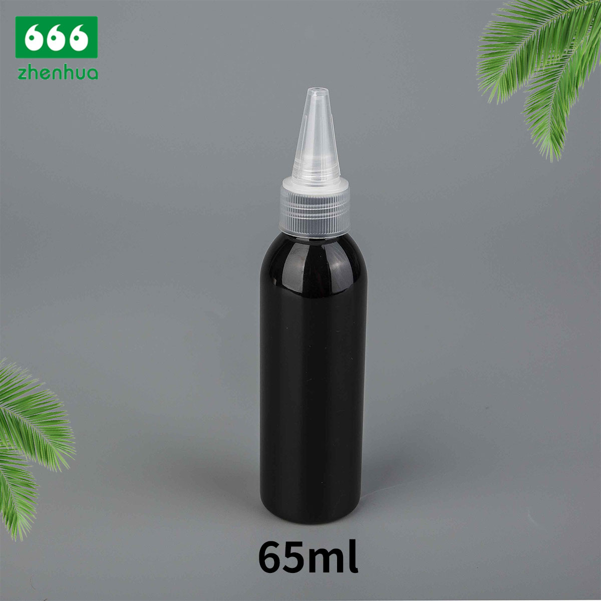 25ml 40ml 65ml PET/PCR Eco-friendly Plastic Round Serum Sample Bottle with White Turret Flip Cap