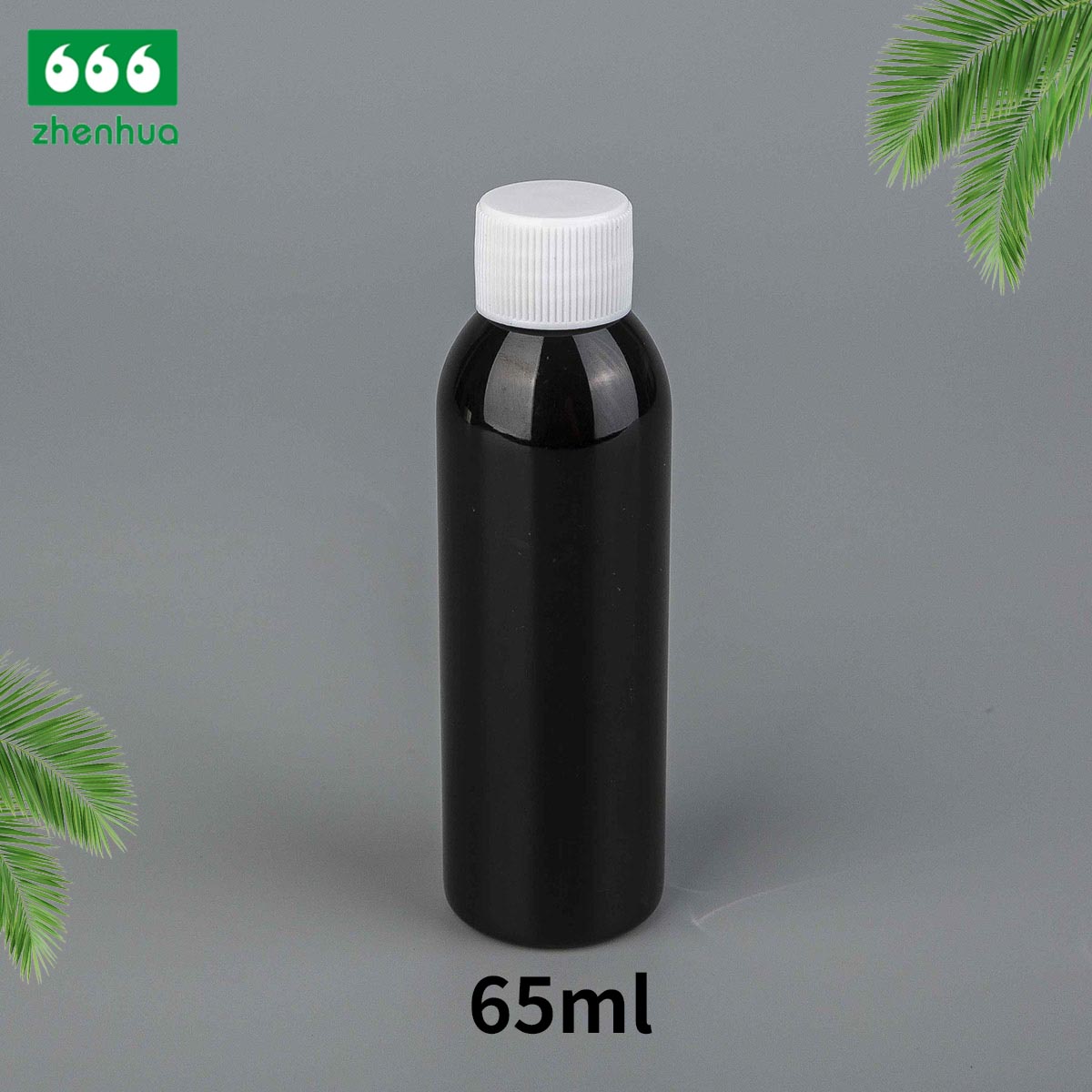 25ml 50ml 65ml Clear/Black/White PET Eco-friendly Plastic Round Bottle Fragrance Sample Mini Bottle with PE Screw Cap