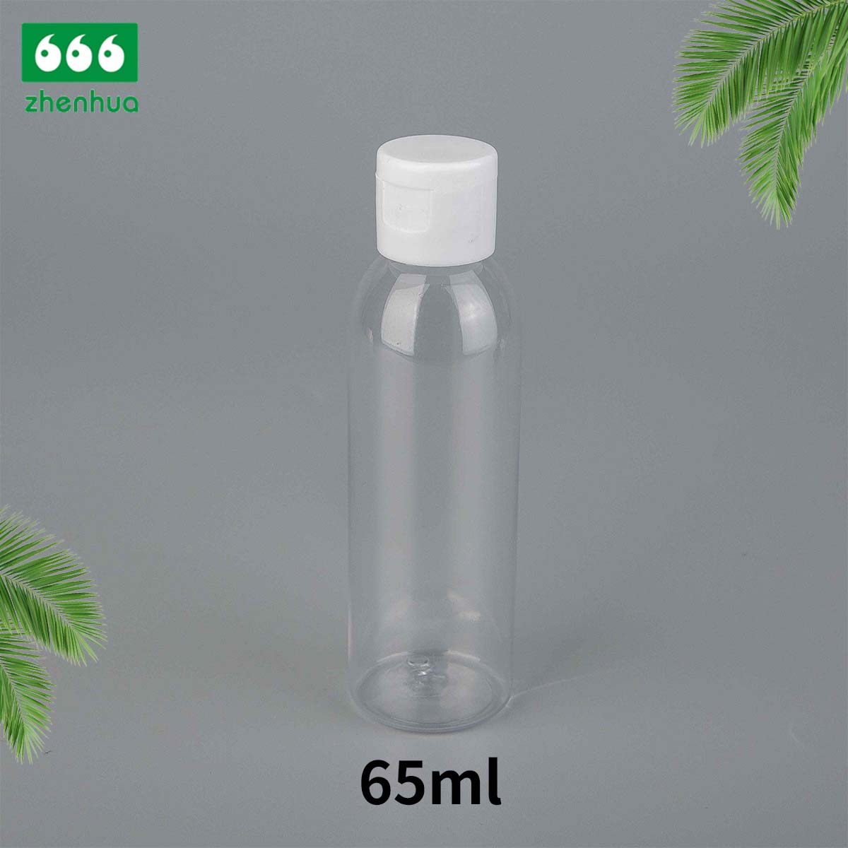 25ml 40ml 65ml PET/PCR Eco-friendly Plastic Round Serum Sample Bottle with White Turret Flip Cap