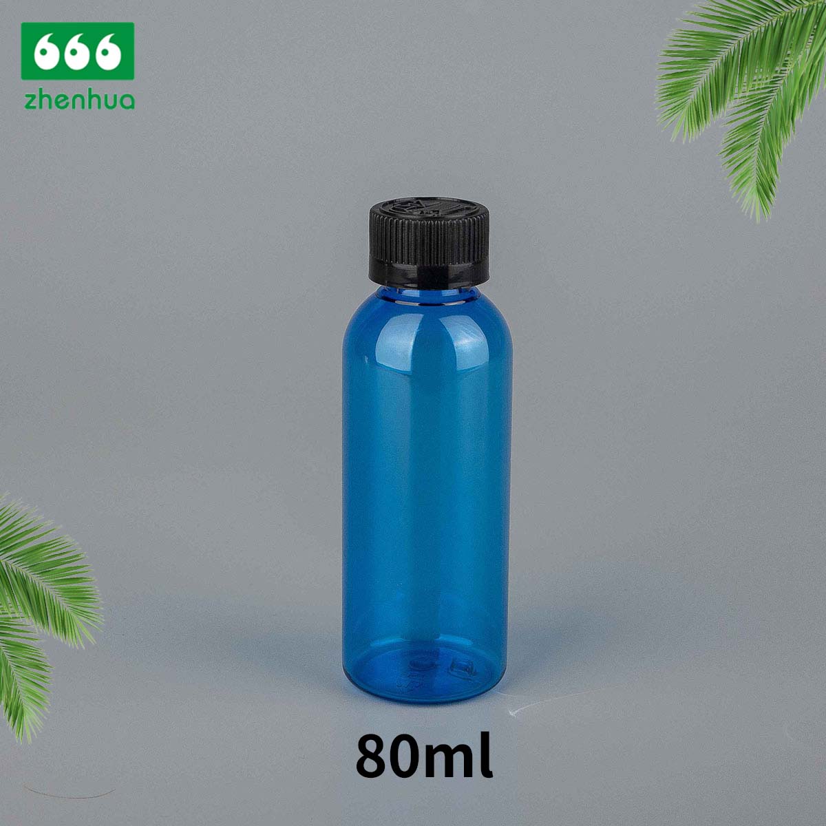 45ml 80ml 100ml 120ml Transparent/Amber PET/PCR Eco-friendly Plastic Bullet Bottle Essential Oil Storage Bottle with Alumnium/PE  Screw Cap