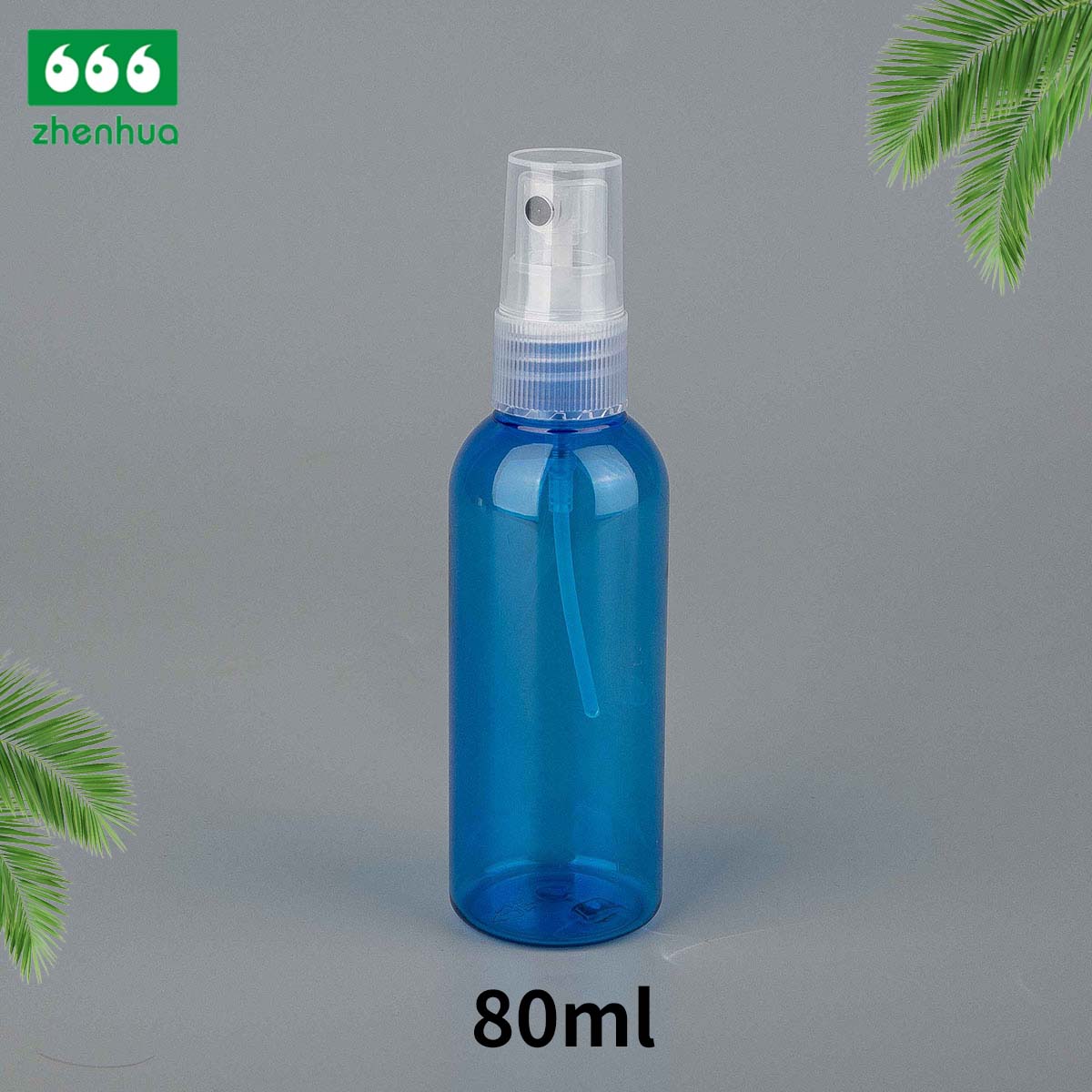 45ml 80ml 100ml 120ml Plastic Natural PET/PCR Bullet Bottle Personal Care Cosmetic Packaging Spray Bottle with White Mist Sprayer