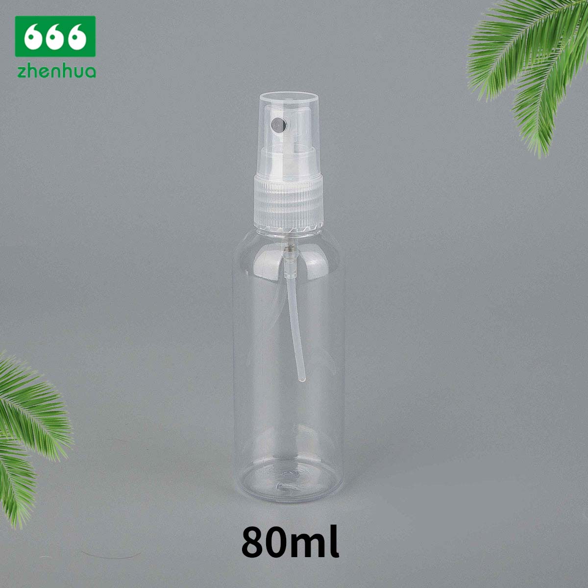 45ml 80ml 100ml 120ml Plastic Natural PET/PCR Bullet Bottle Personal Care Cosmetic Packaging Spray Bottle with White Mist Sprayer