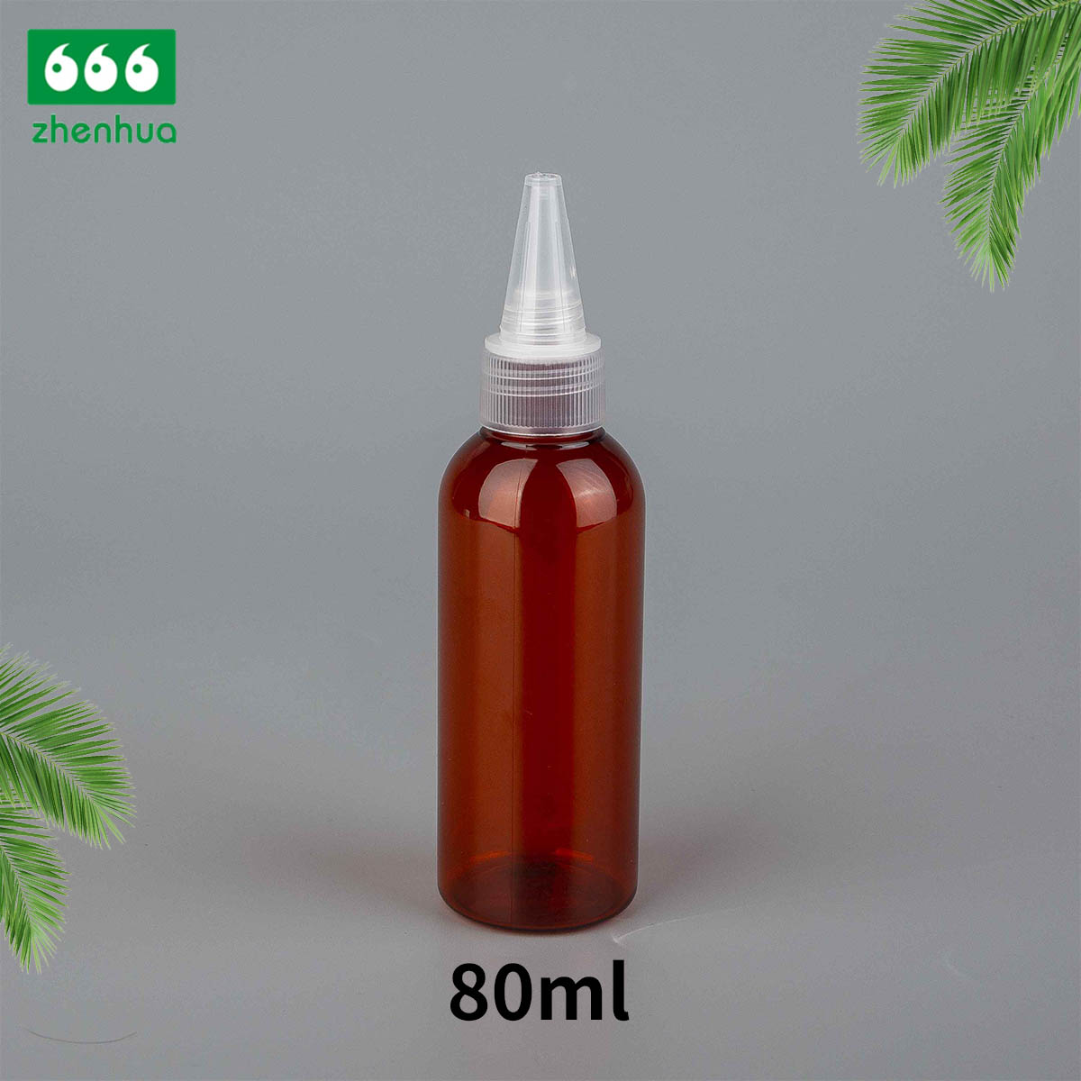 45ml 80ml 100ml 120ml Transparent/Blue/Amber Plastic PET Bullet Bottle Lubricating Fluid Bottle with Natural Nozzle Twist Top Cap