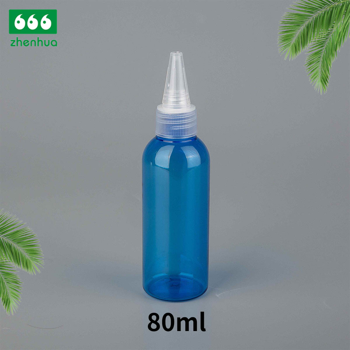 45ml 80ml 100ml 120ml Transparent/Blue/Amber Plastic PET Bullet Bottle Lubricating Fluid Bottle with Natural Nozzle Twist Top Cap