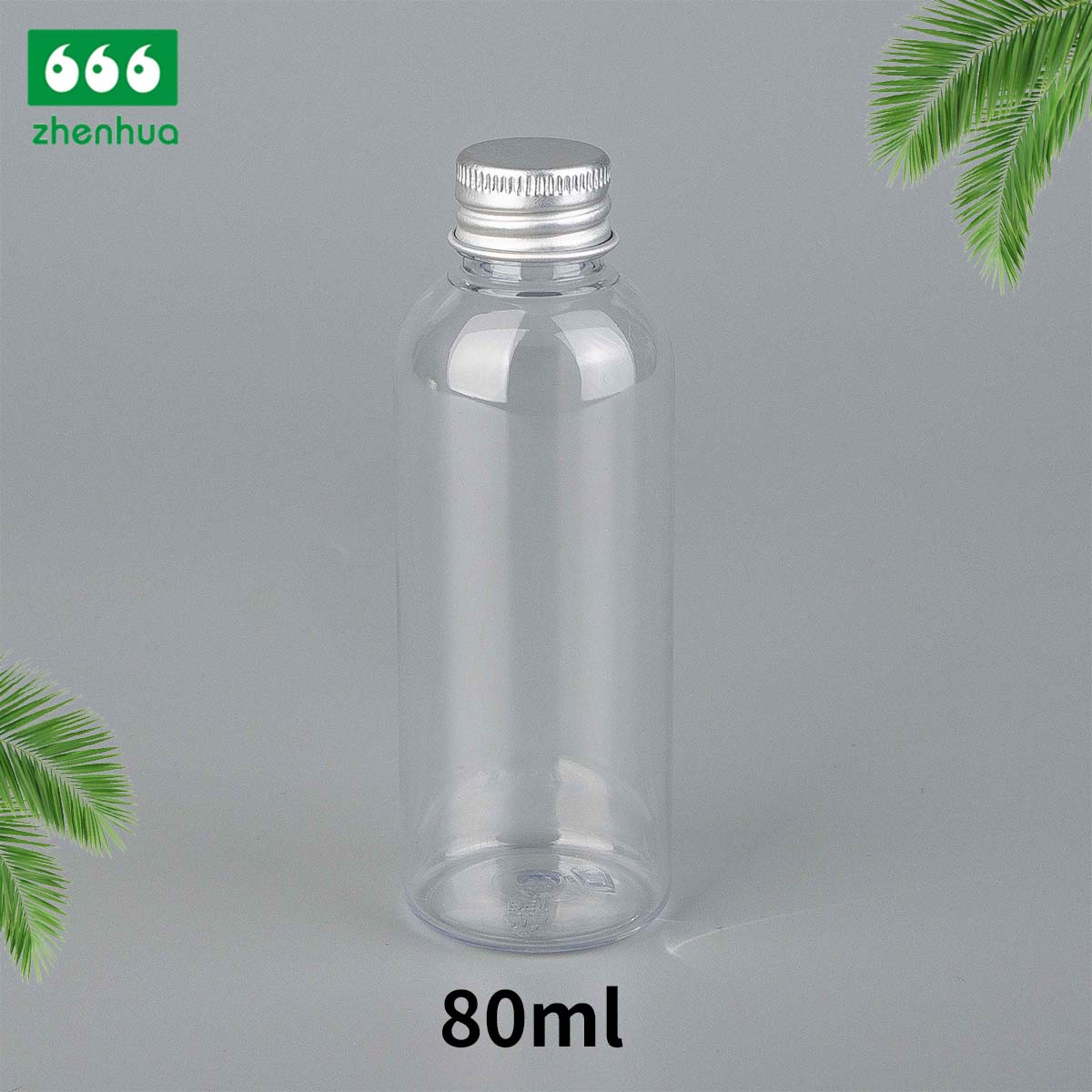 45ml 80ml 100ml 120ml Transparent/Amber PET/PCR Eco-friendly Plastic Bullet Bottle Essential Oil Storage Bottle with Alumnium/PE  Screw Cap