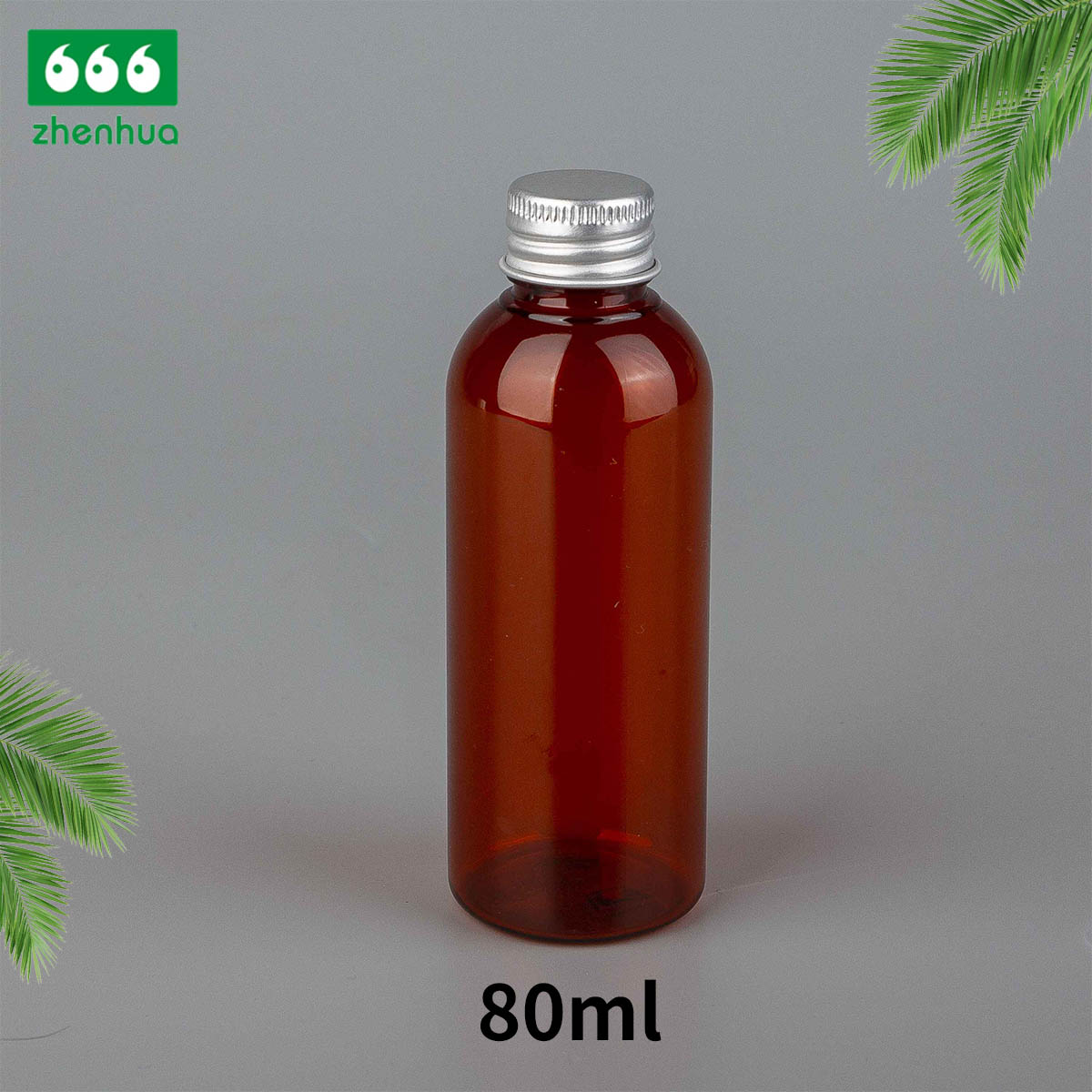 45ml 80ml 100ml 120ml Transparent/Amber PET/PCR Eco-friendly Plastic Bullet Bottle Essential Oil Storage Bottle with Alumnium/PE  Screw Cap