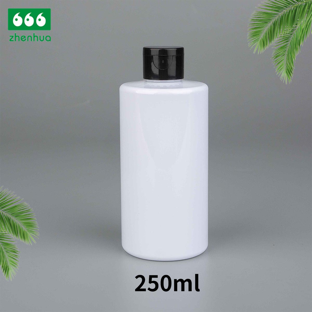 250ml/420ml/500ml 8oz/14oz/16oz Cylinder Transparent Plastic PET Large Volume Bottle for Shampoo Packaging with Black Flip Top Cap