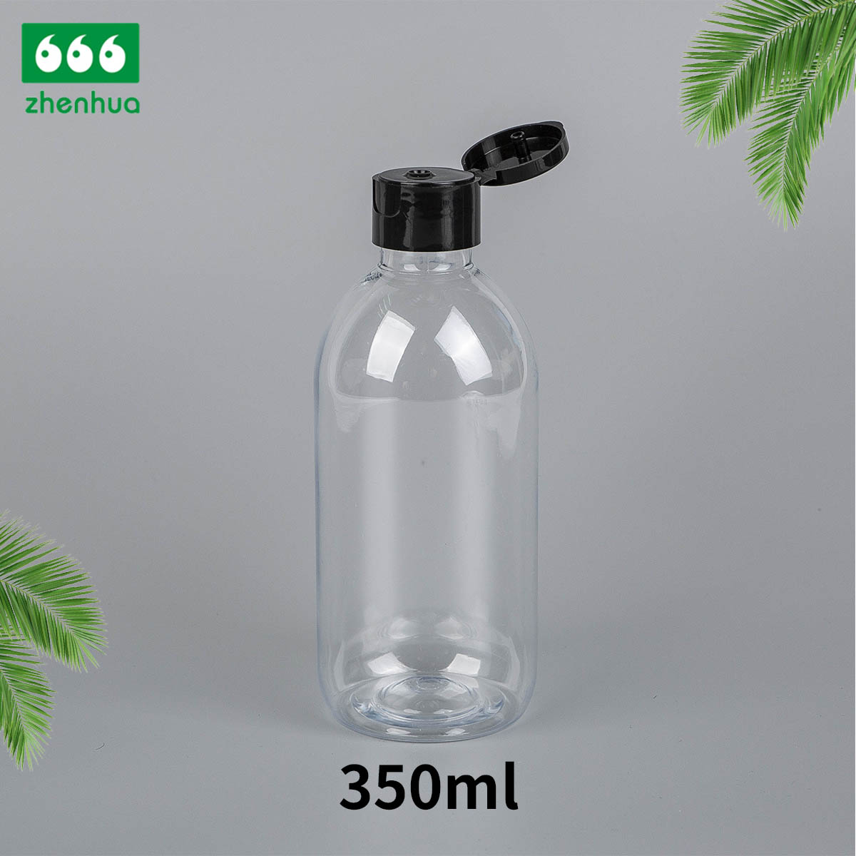 200ml 350ml Eco-friendly Plastic PET Ink Squeeze Bottle with Silver/Milky Flip Top Cap