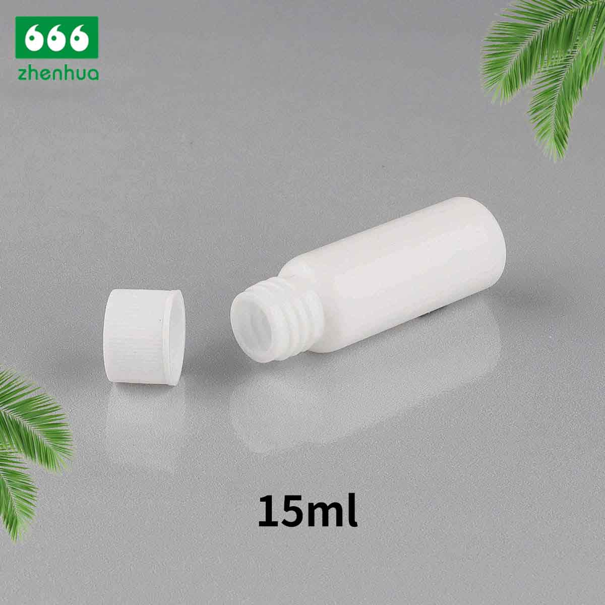 15ml/20ml/30ml/40ml Plastic Round HDPE Pharamaeutical Liquid Mini Bottle with PE Lined Screw Cap