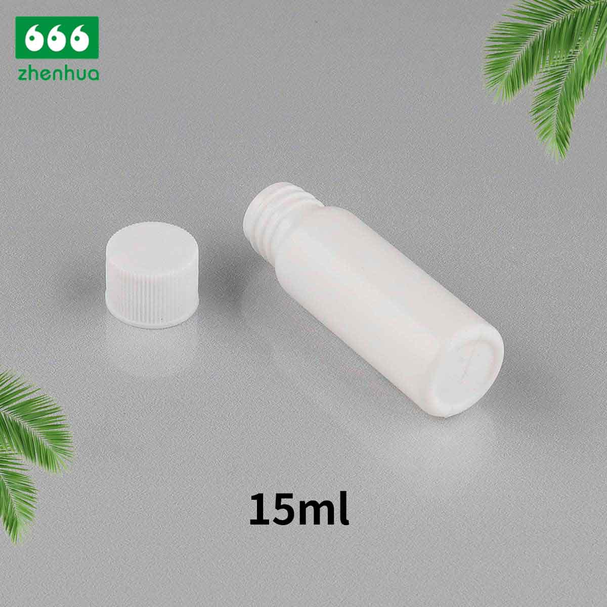 15ml/20ml/30ml/40ml Plastic Round HDPE Pharamaeutical Liquid Mini Bottle with PE Lined Screw Cap