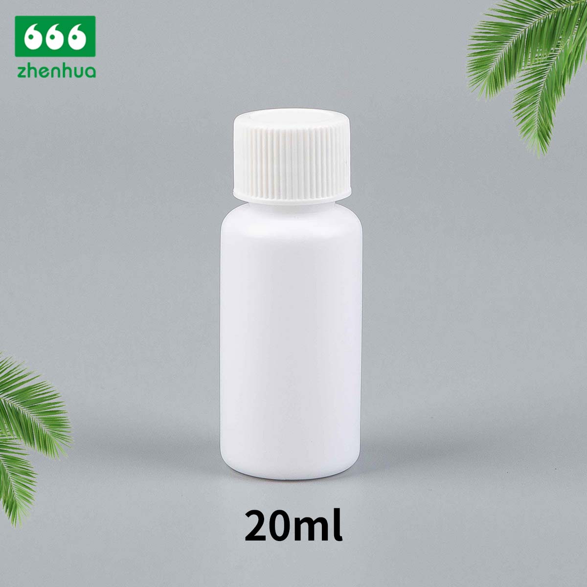 15ml/20ml/30ml/40ml Plastic Round HDPE Pharamaeutical Liquid Mini Bottle with PE Lined Screw Cap