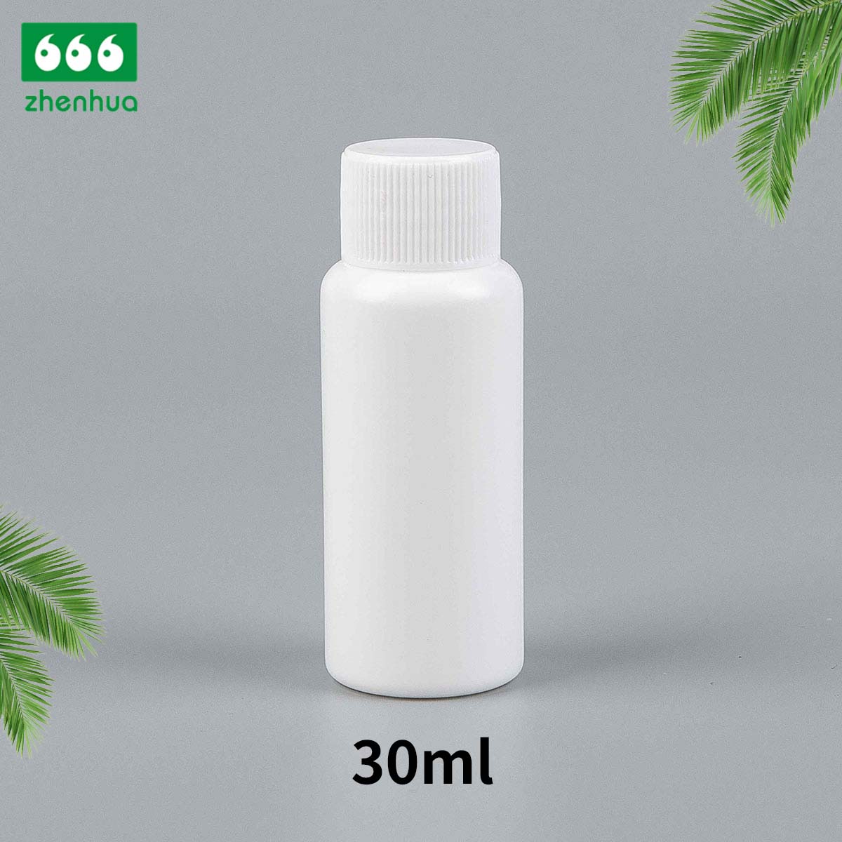 15ml/20ml/30ml/40ml Plastic Round HDPE Pharamaeutical Liquid Mini Bottle with PE Lined Screw Cap