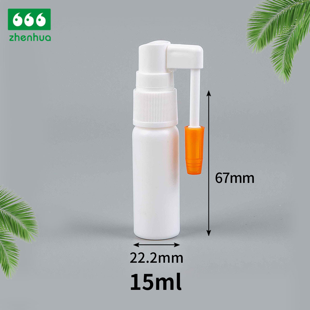 15ml 20ml 30ml 40ml Plastic HDPE Medical Nasal Spray Bottle with Nasal Throat Sprayer/ Long Nozzle Nasal Sprayer