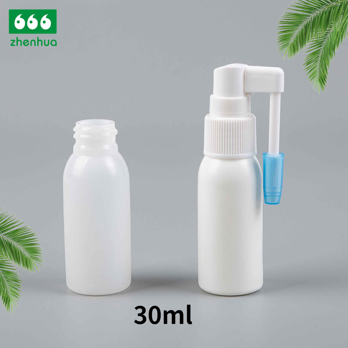 15ml 20ml 30ml 40ml Plastic HDPE Medical Nasal Spray Bottle with Nasal Throat Sprayer/ Long Nozzle Nasal Sprayer