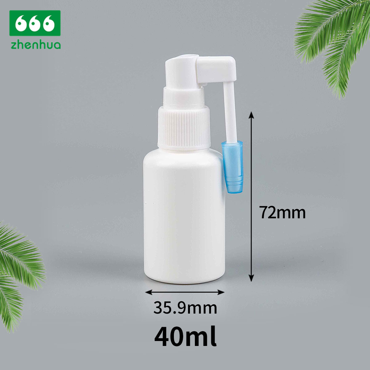 15ml 20ml 30ml 40ml Plastic HDPE Medical Nasal Spray Bottle with Nasal Throat Sprayer/ Long Nozzle Nasal Sprayer