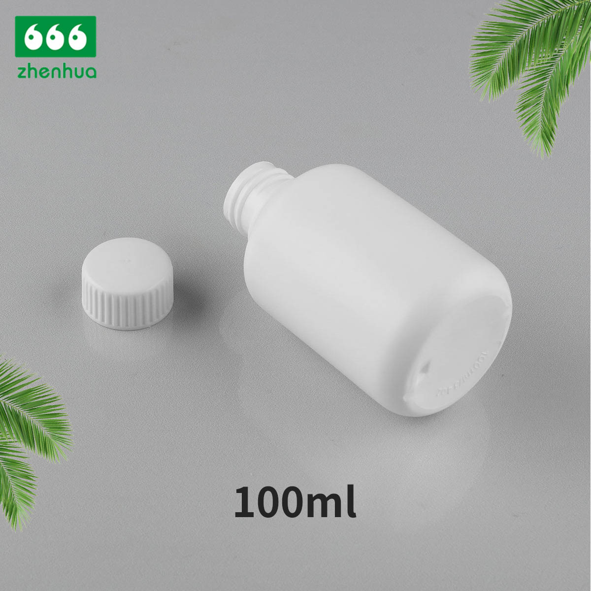 100ml 3oz Short Fatty White Plastic HDPE External Liquid Bottle with PE Lined Screw Cap