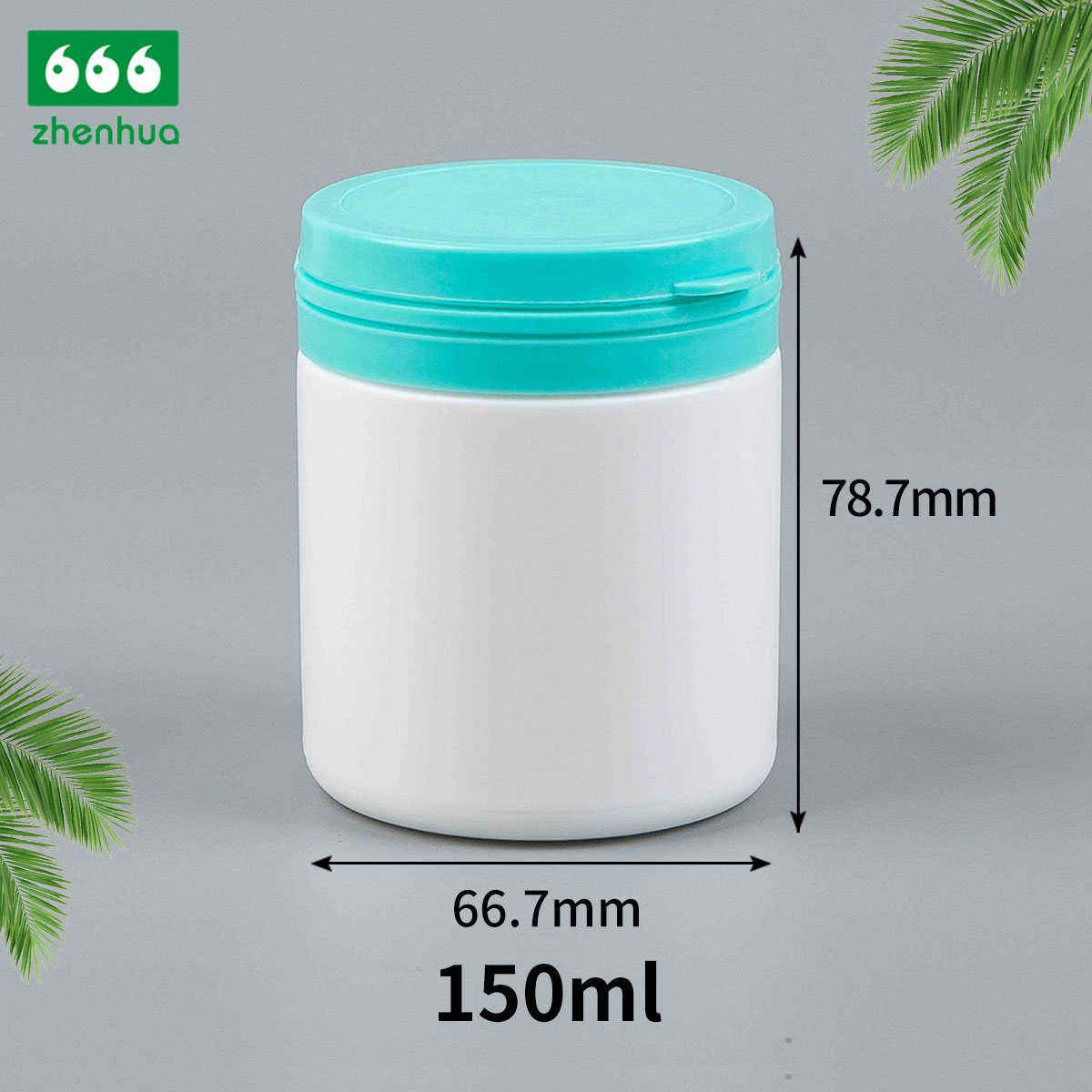 150cc/250cc/300cc 5oz/8oz/10oz Plastic HDPE Xylitol Gum Bottle with LDPE Tear-off Cap