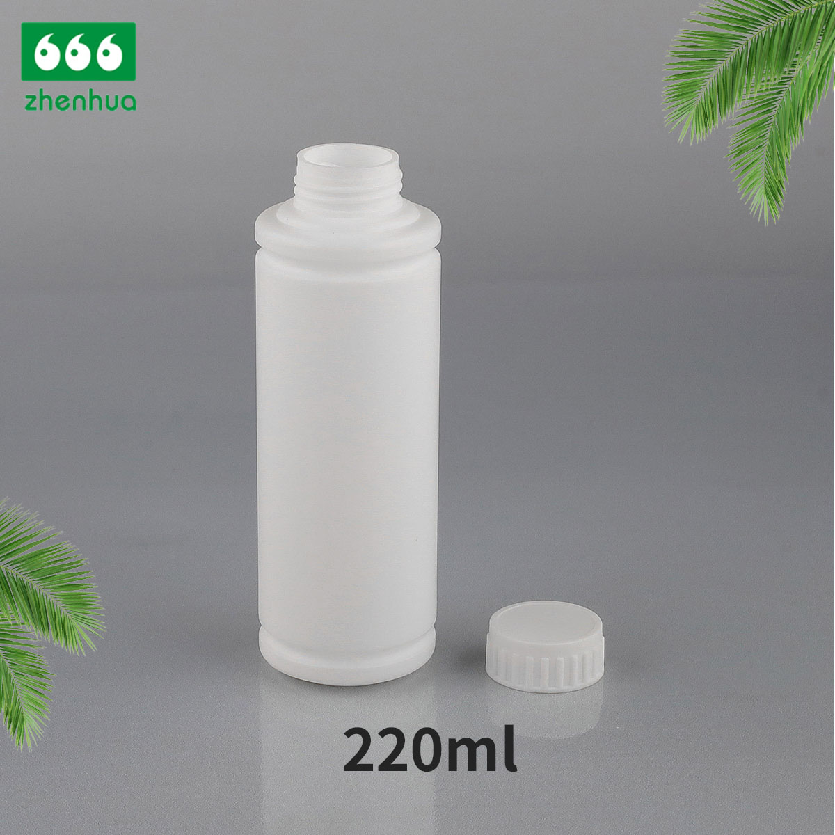 100ml/220ml Plastic HDPE Cylinder Chemical Liquid Packaging Bottle with PE Screw Cap