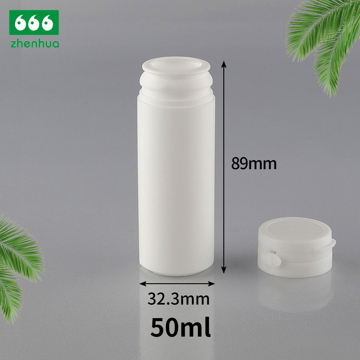 50ml/80ml Plastic HDPE Mini Tearing Off Bottle for Solid Packaging with LDPE Tear Off Lid