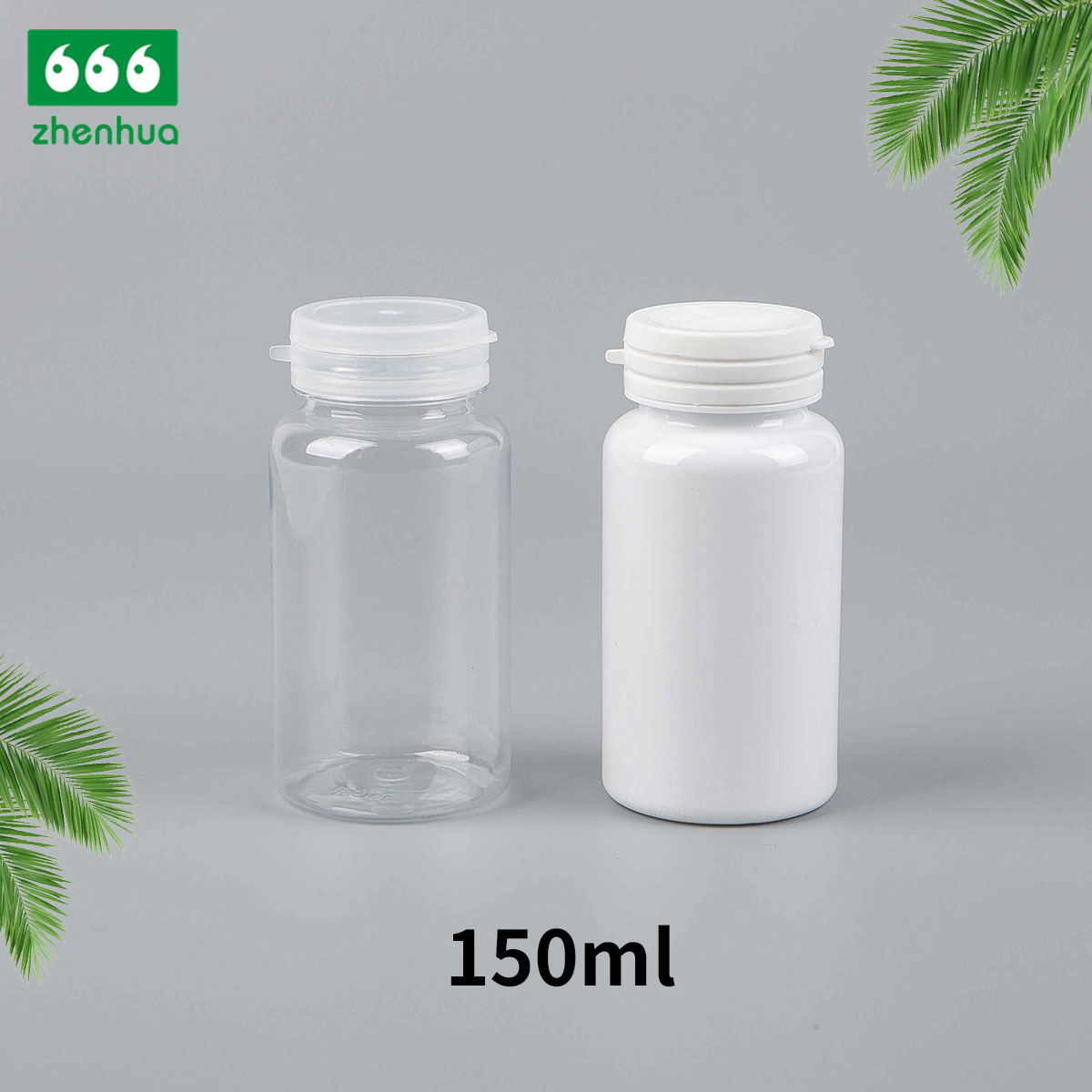 50ml 120ml 150ml Transparent/Black/Milky Plastic PET Tear off Chewable Tablet Bottle with LDPE Tear Off Cap