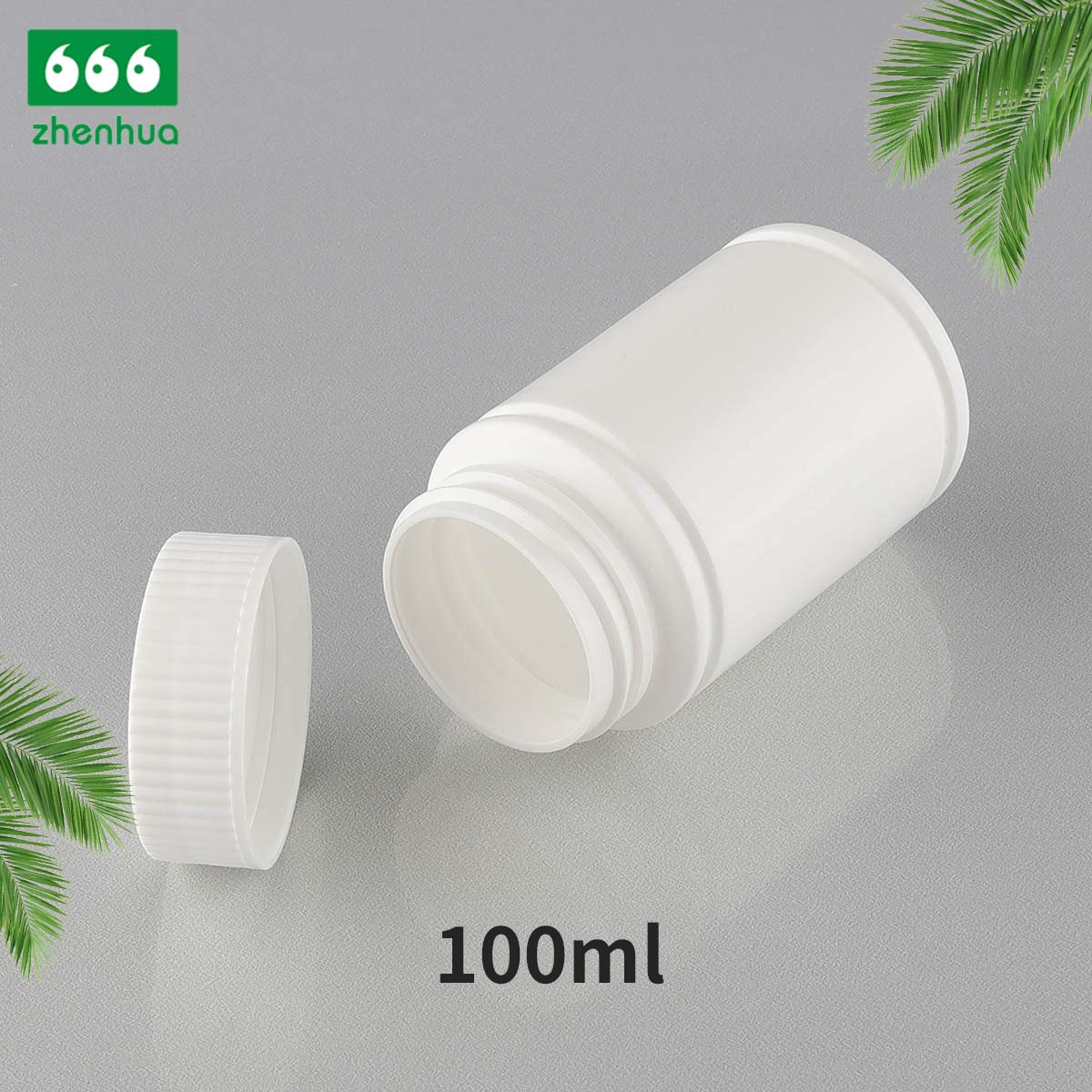 100CC 120CC 150CC Plastic HDPE White/Mint Green/Dark Brown Healthcare Medicinal Tablet Bamboo Shape Bottle with PE Lined Screw Cap