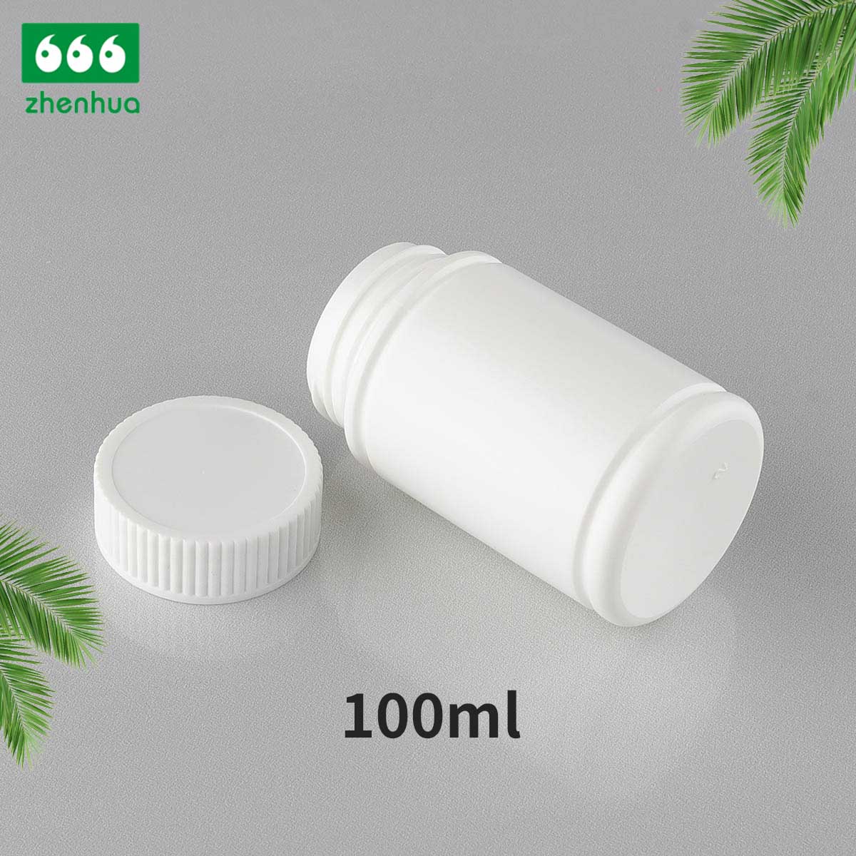 100CC 120CC 150CC Plastic HDPE White/Mint Green/Dark Brown Healthcare Medicinal Tablet Bamboo Shape Bottle with PE Lined Screw Cap