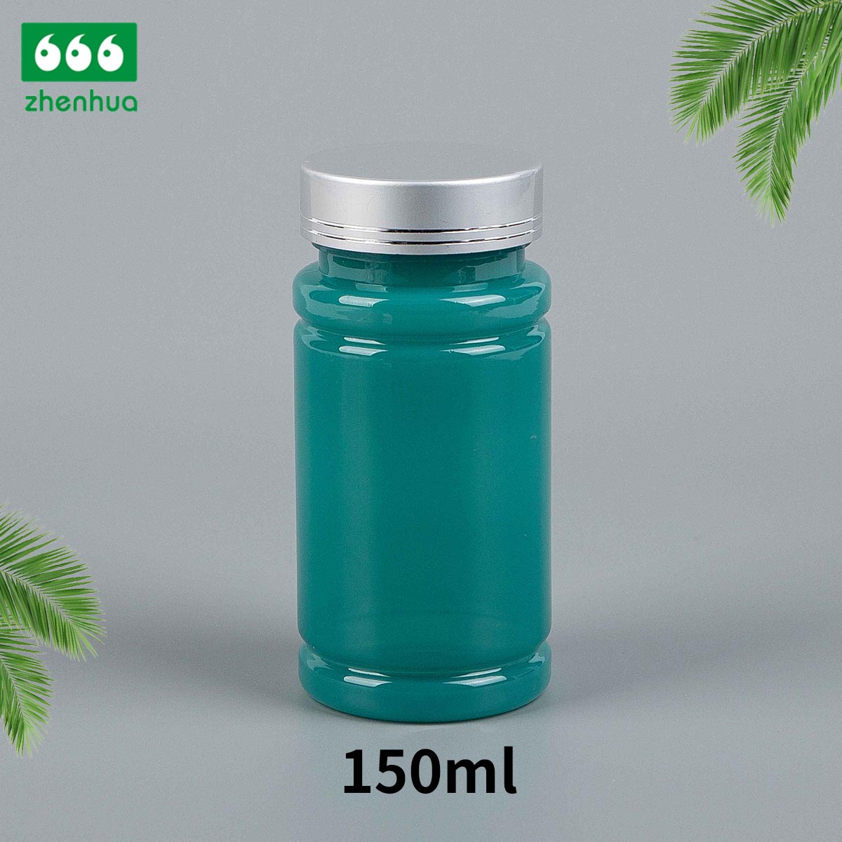 150cc 5oz Wide Mouth Medicine Capsule Plastic PET Bamboo Shape Bottle with PE Screw Cap/Child Resistant Lid